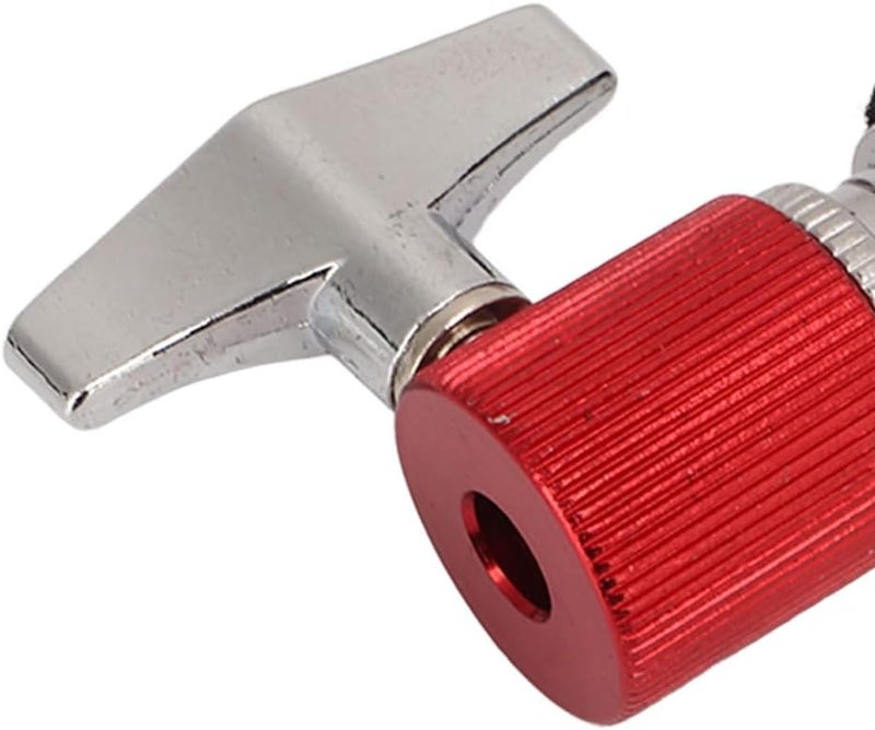 Chiffonade Hi-hat Clutch Cymbal,Aluminum Alloy Clutch for Standard Hi-Hat Stands, Fits 6-7mm Rods,Jazz Drum Parts Accessories(Red) - Image 4